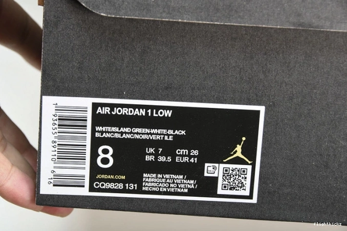 Jordan Island CQ9828-131 Air 1 Green Low 0807